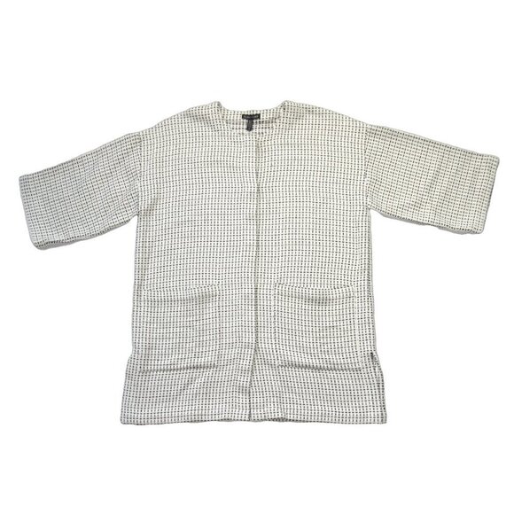 Eileen Fisher Jackets & Blazers - NWT Eileen Fisher Roundneck Jacket in Ecru Organic Cotton Blend Basketweave S